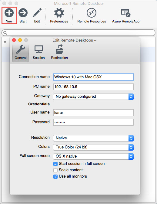 remote login to windows environment for mac